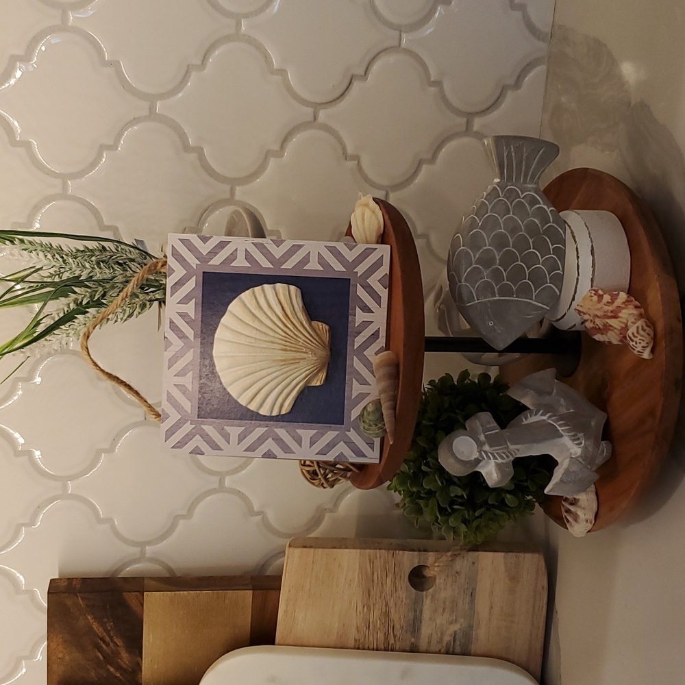 Nautical tiered tray items